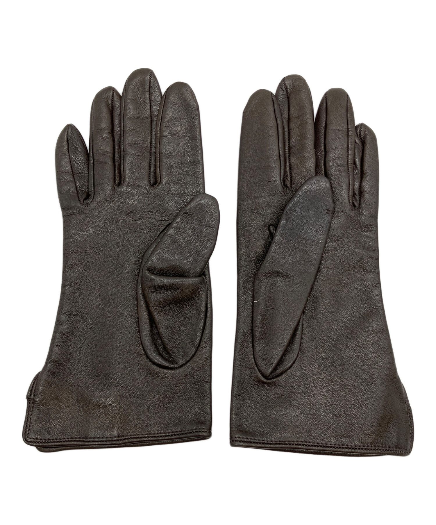 中古・古着通販】LOEWE (ロエベ) レザーグローブ ブラウン｜ブランド