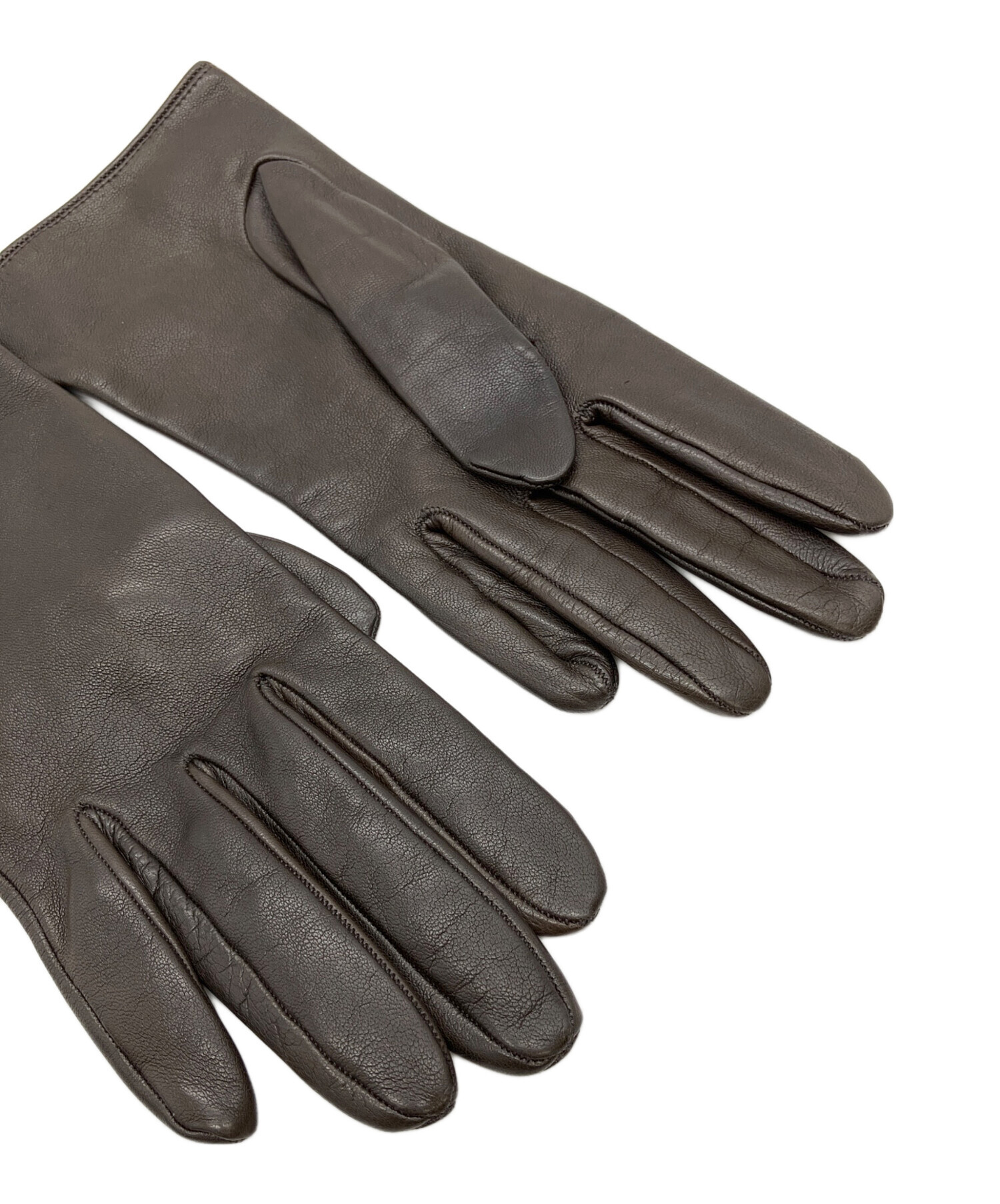 中古・古着通販】LOEWE (ロエベ) レザーグローブ ブラウン｜ブランド