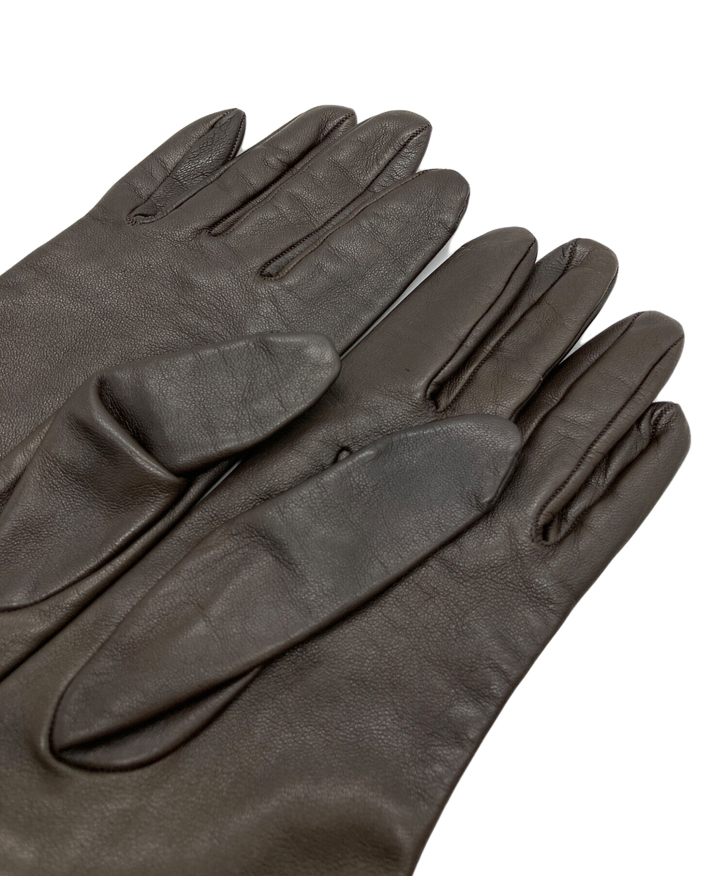 中古・古着通販】LOEWE (ロエベ) レザーグローブ ブラウン｜ブランド