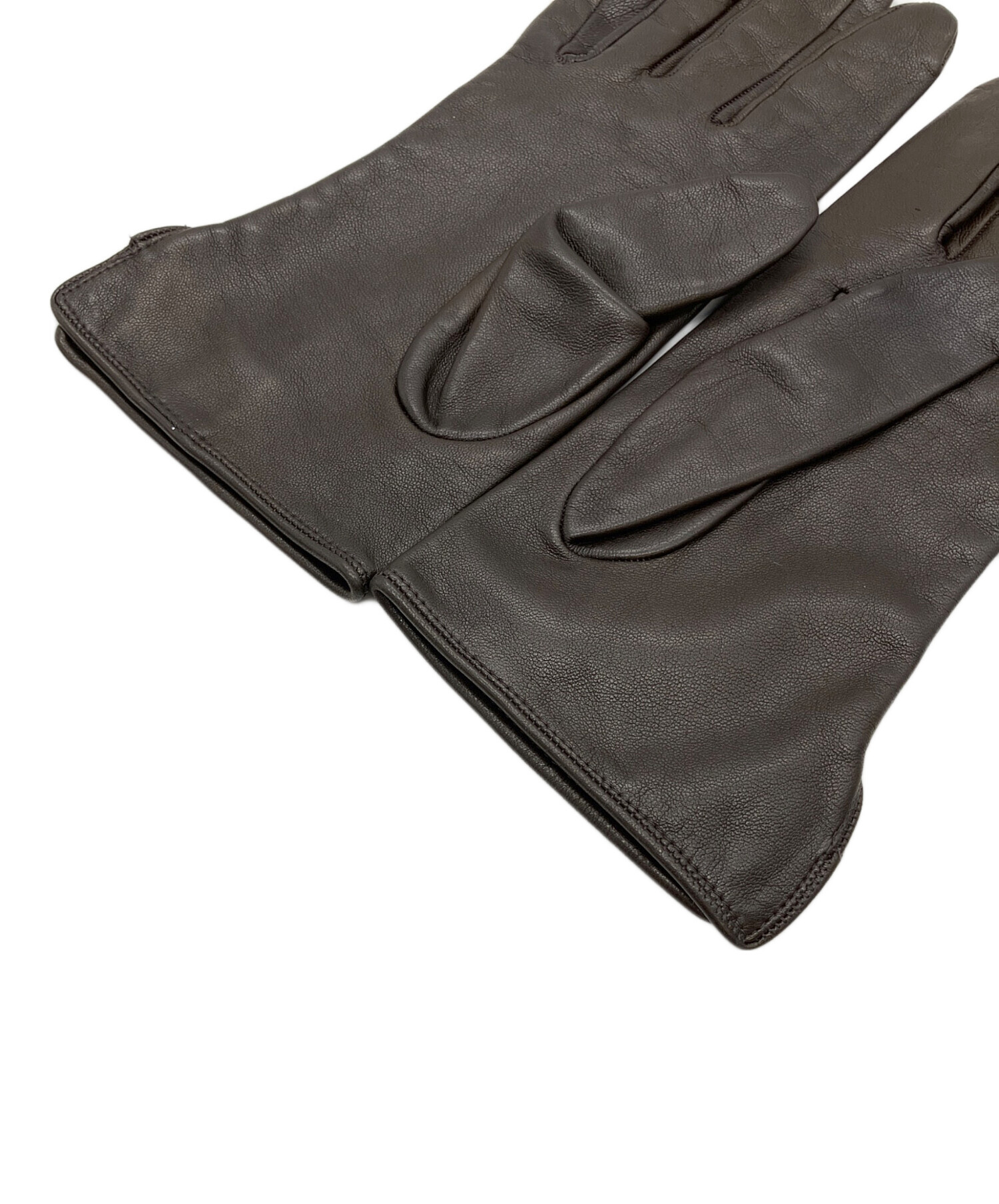 中古・古着通販】LOEWE (ロエベ) レザーグローブ ブラウン｜ブランド