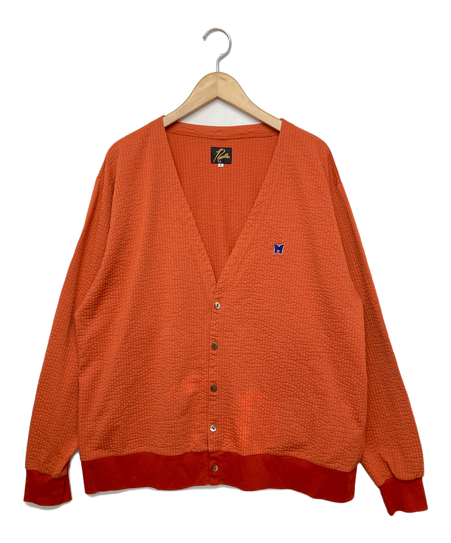 中古・古着通販】Needles (ニードルズ) 薄手カーディガン オレンジ
