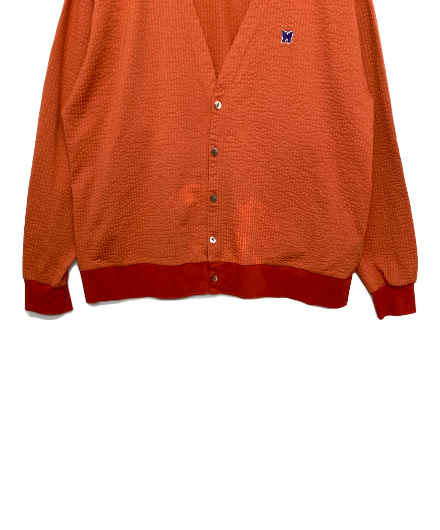中古・古着通販】Needles (ニードルズ) 薄手カーディガン オレンジ