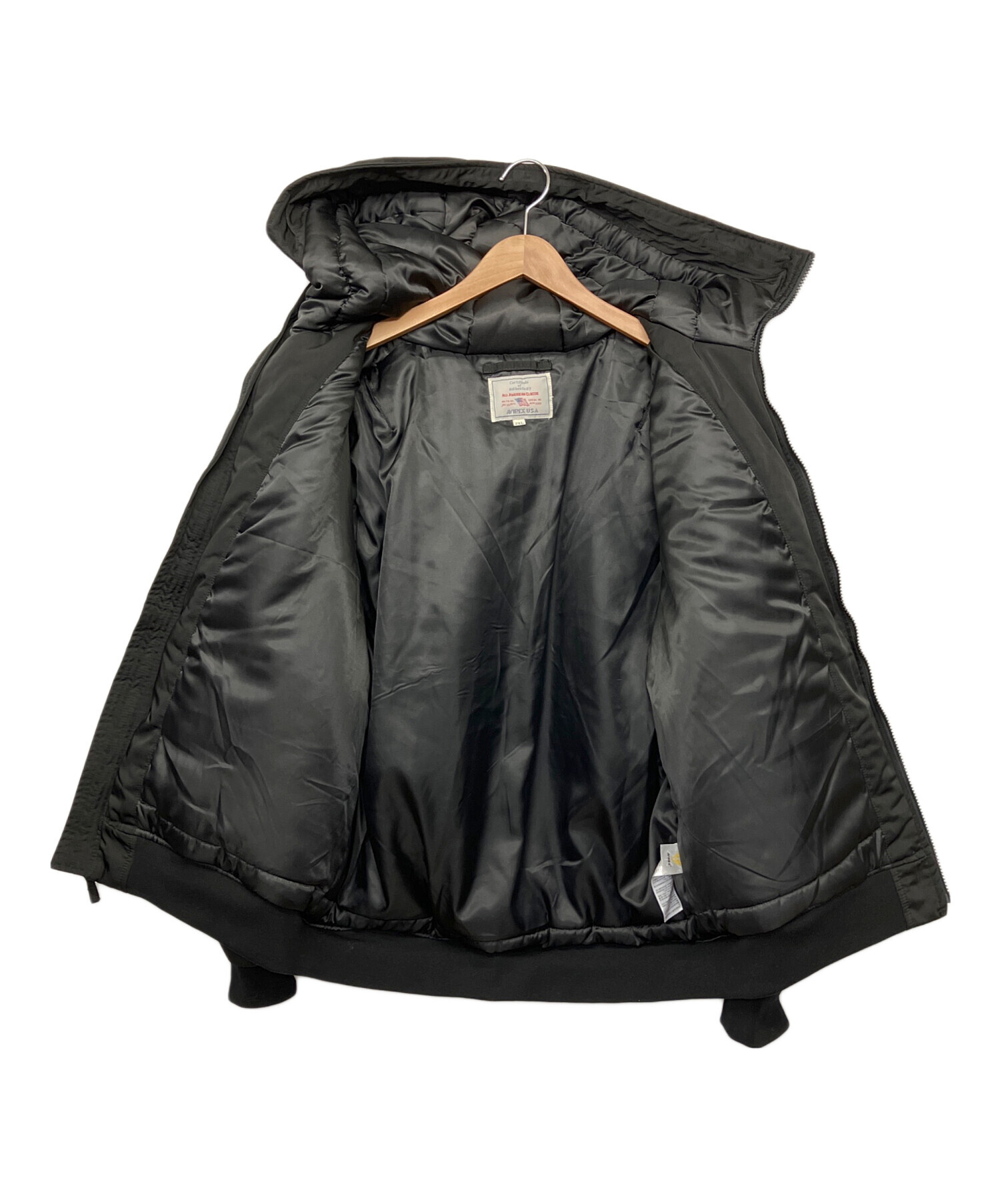 中古・古着通販】AVIREX (アヴィレックス) 中綿ジャケット ブラック