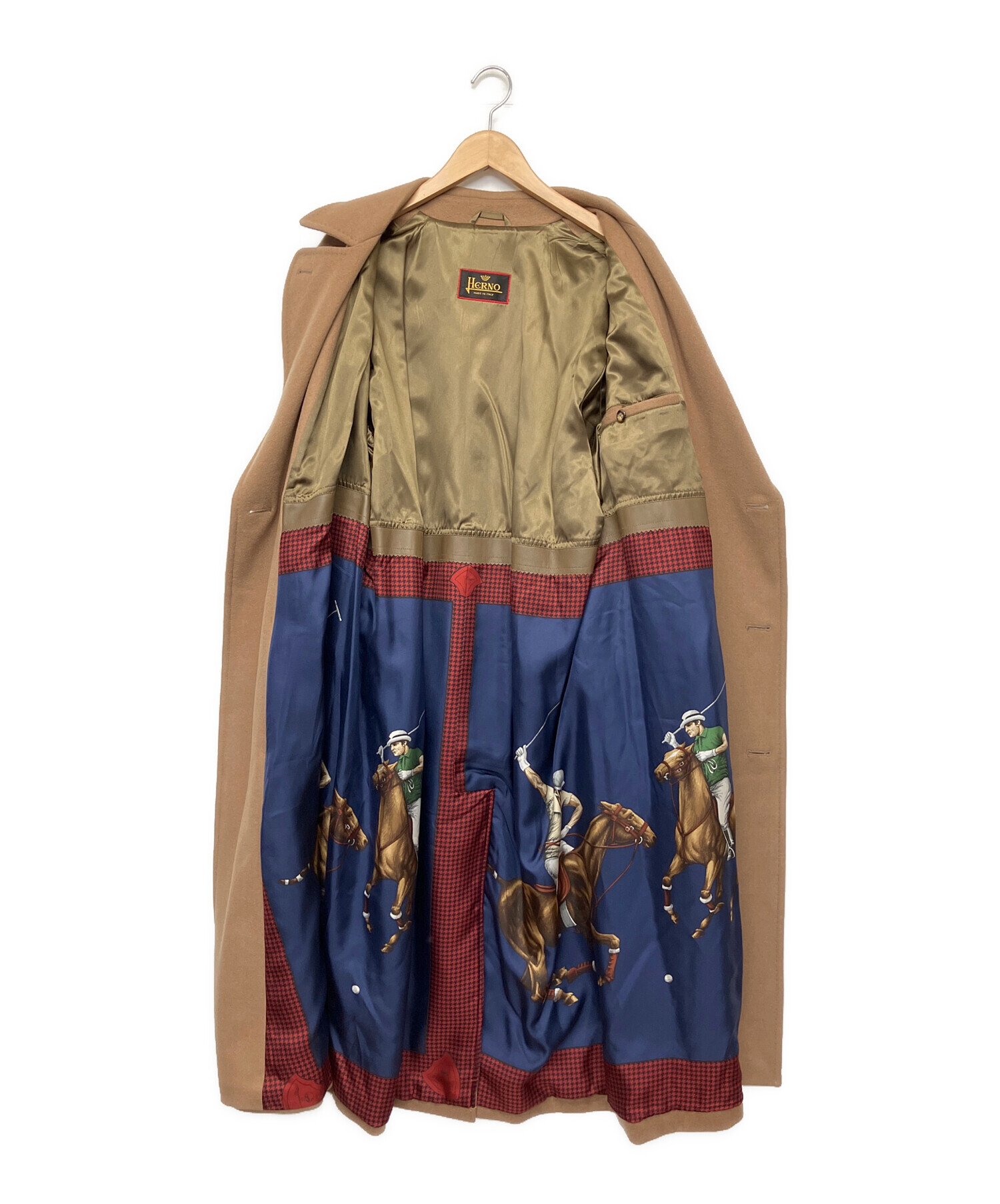 【Hernoヘルノ】チェスターコート　46(Mサイズ) 中古・古着通販】HERNO (ヘルノ) チェスターコート カーキ サイズ:46