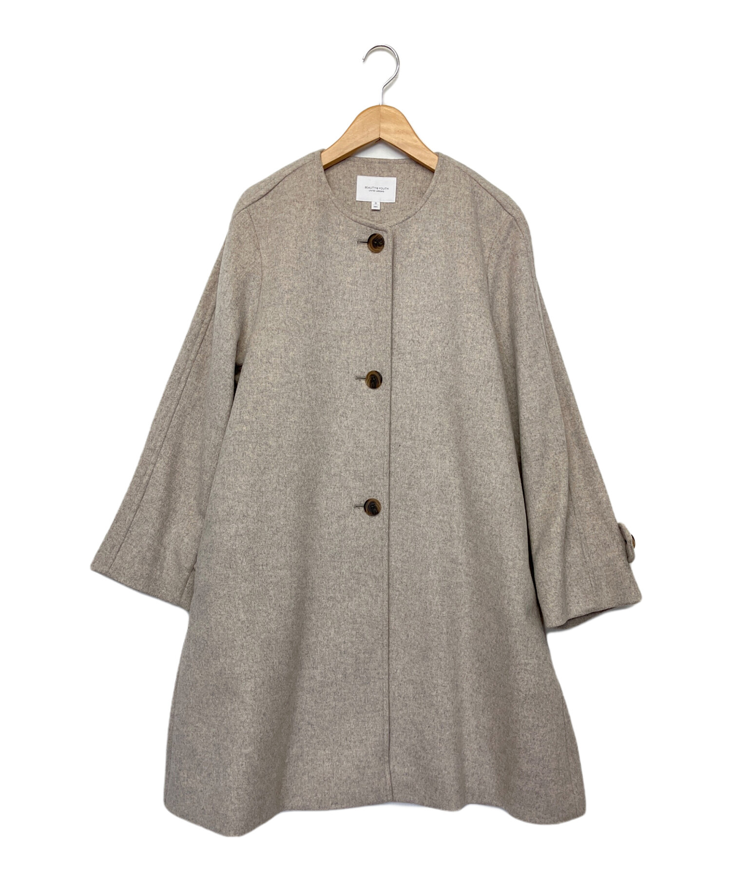 beauty&youth フレアノーカラーコート ビューティーアンドユース ノー