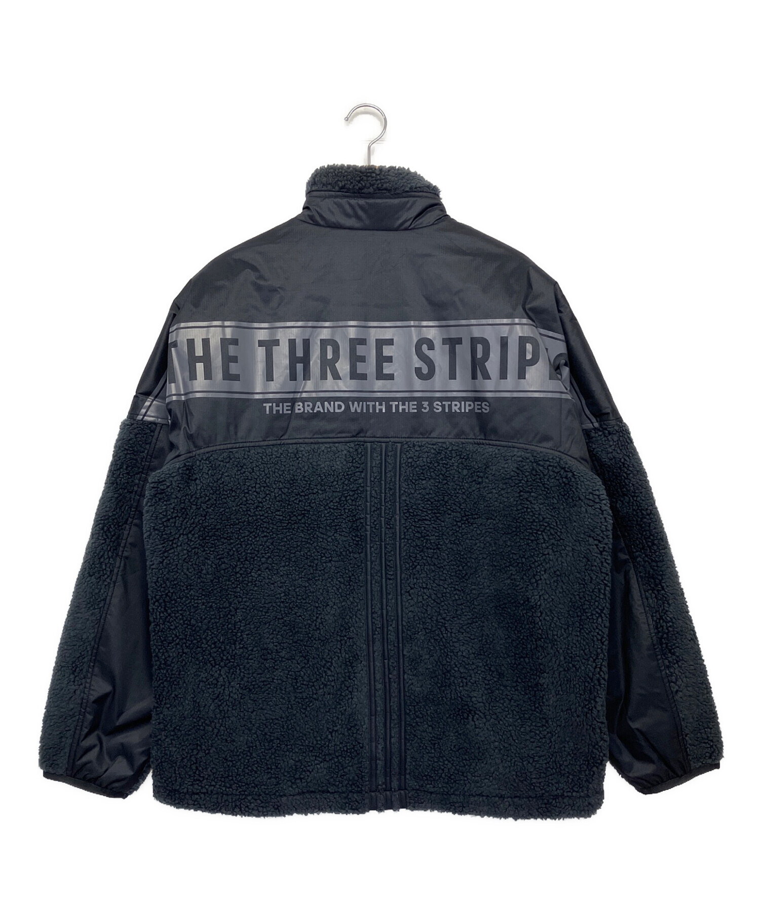 中古・古着通販】adidas (アディダス) ボアジャケット ブラック サイズ