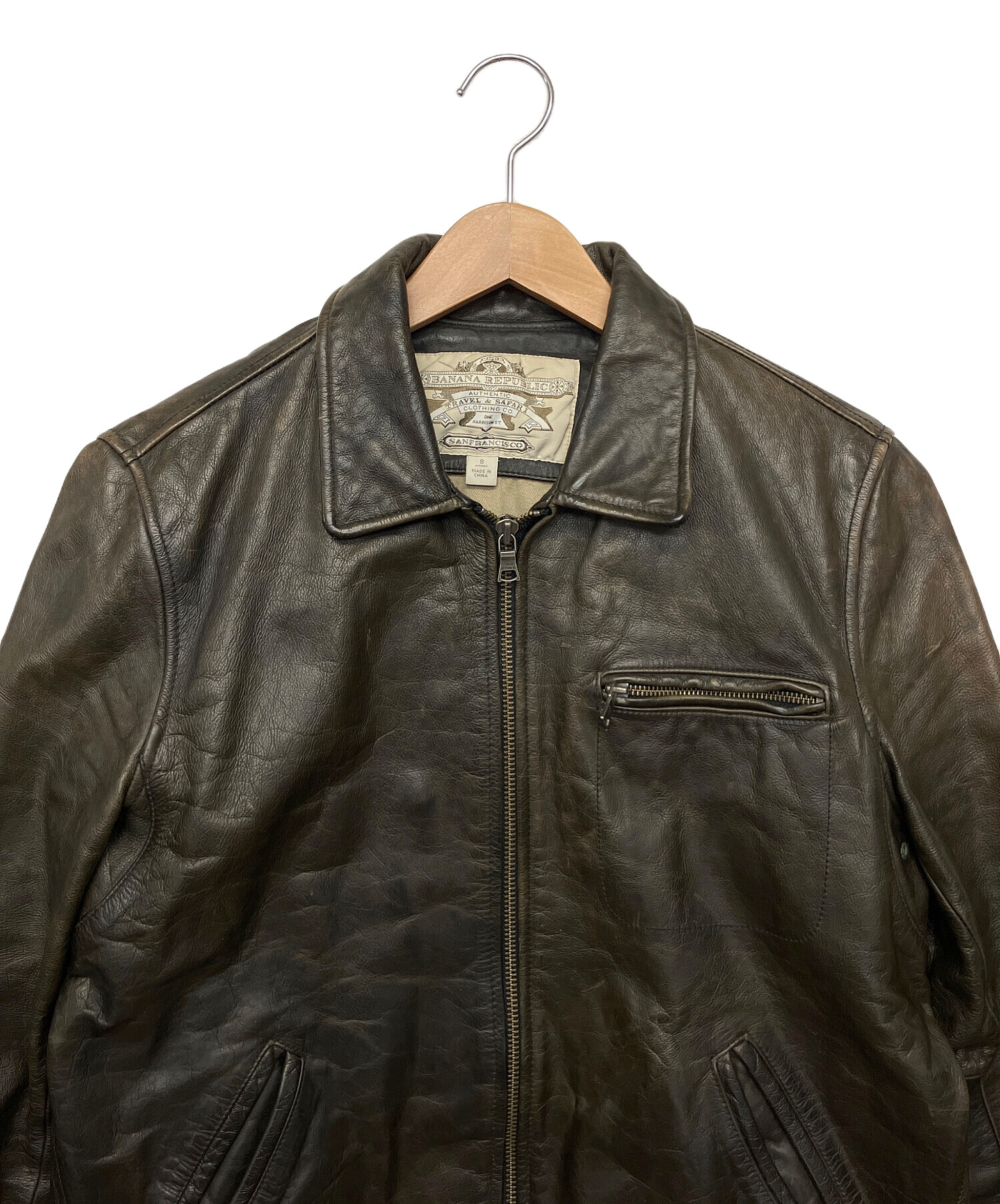 80s BANANA REPUBLIC レザー　ジャケット　vintage VINTAGE】80s BANANA REPUBLIC Leather Jacket.作り込みの素晴らしい