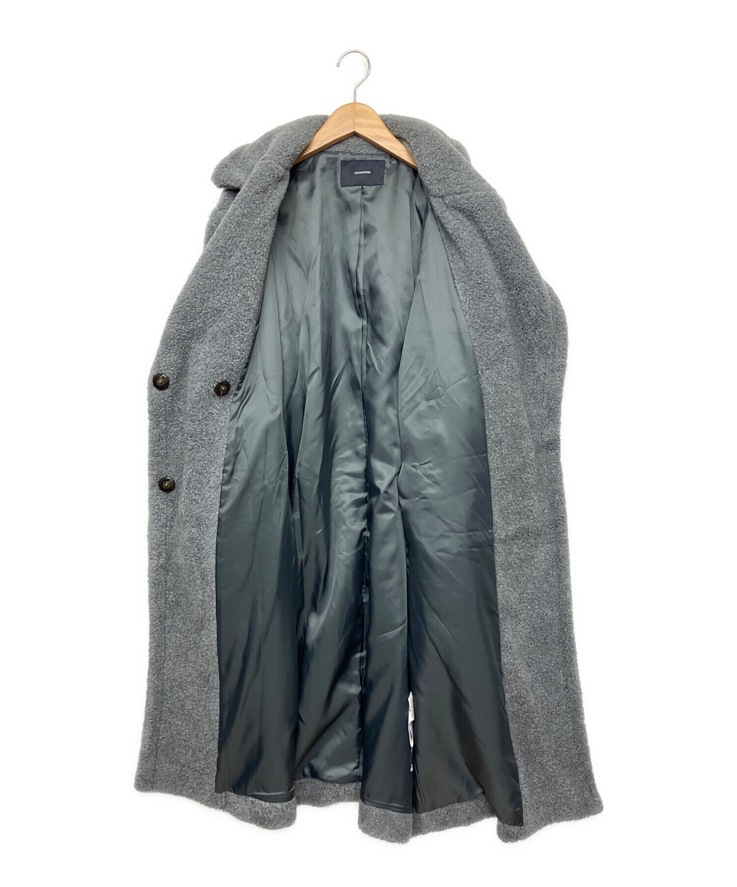 中古・古着通販】FRAMeWORK (フレームワーク) ボアコート グレー