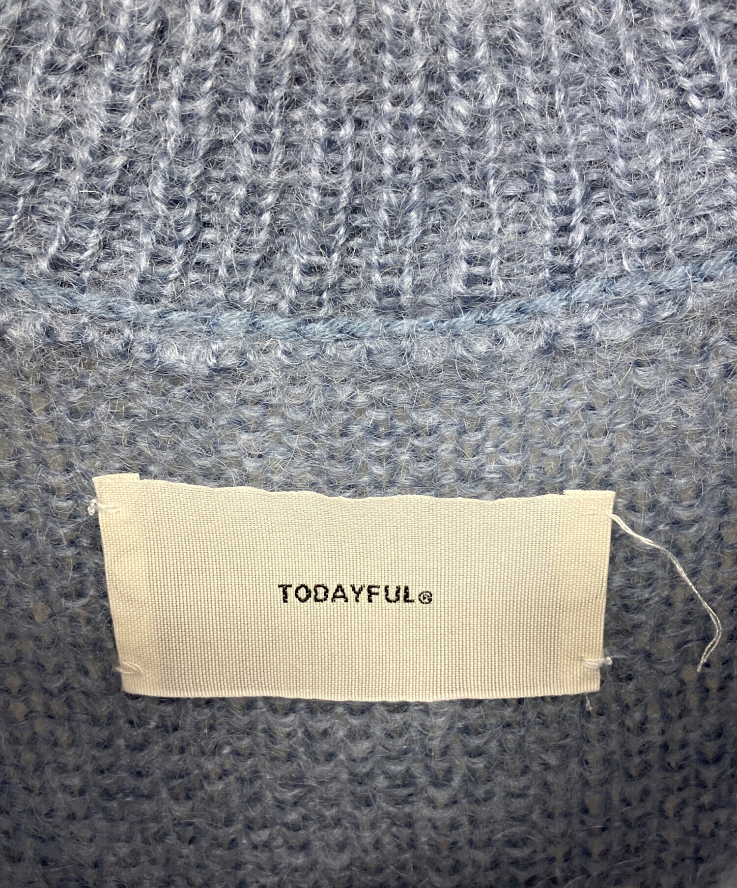 todayful ノベルティ　ブルー 中古・古着通販】TODAYFUL (トゥデイフル) 厚手ニット キッドモヘア