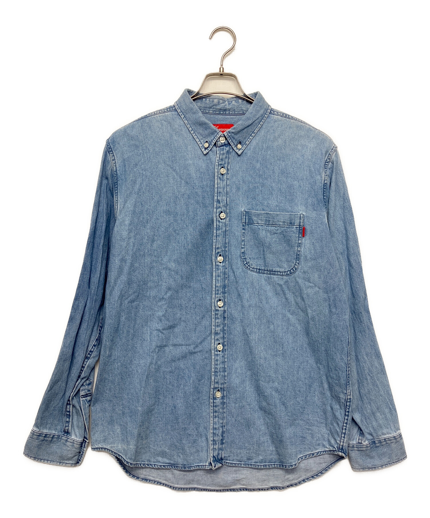 Supreme デニム 長袖シャツ L 中古・古着通販】SUPREME (シュプリーム) デニムシャツ バックプリント