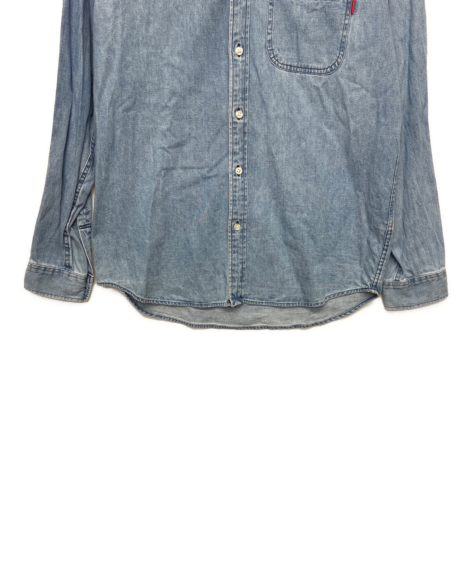 Supreme デニム 長袖シャツ L 中古・古着通販】SUPREME (シュプリーム) デニムシャツ バックプリント