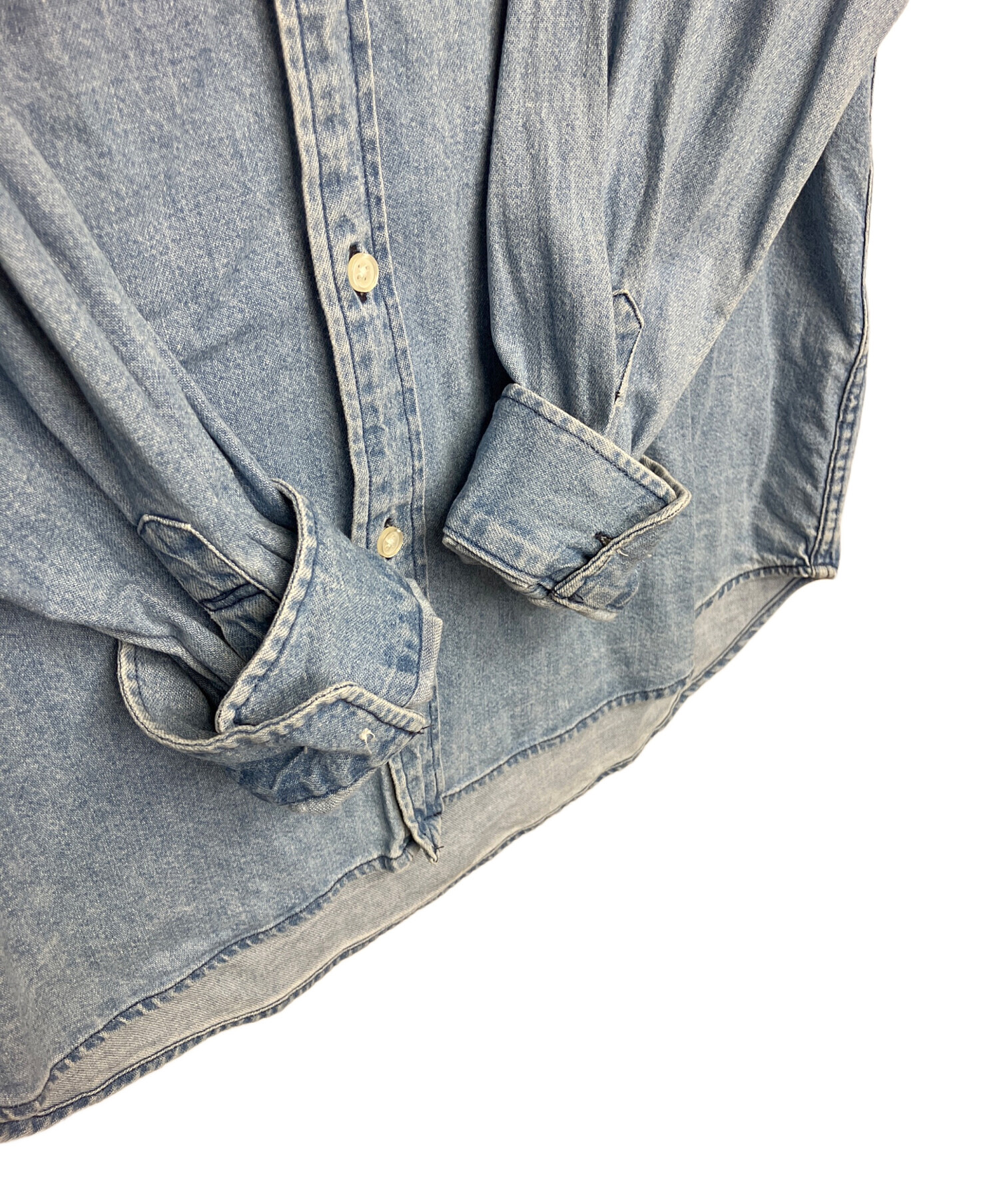 Supreme グラフィックプリント デニムシャツ L Supreme グラフィックプリント デニムシャツ L Handwriting Jacquard