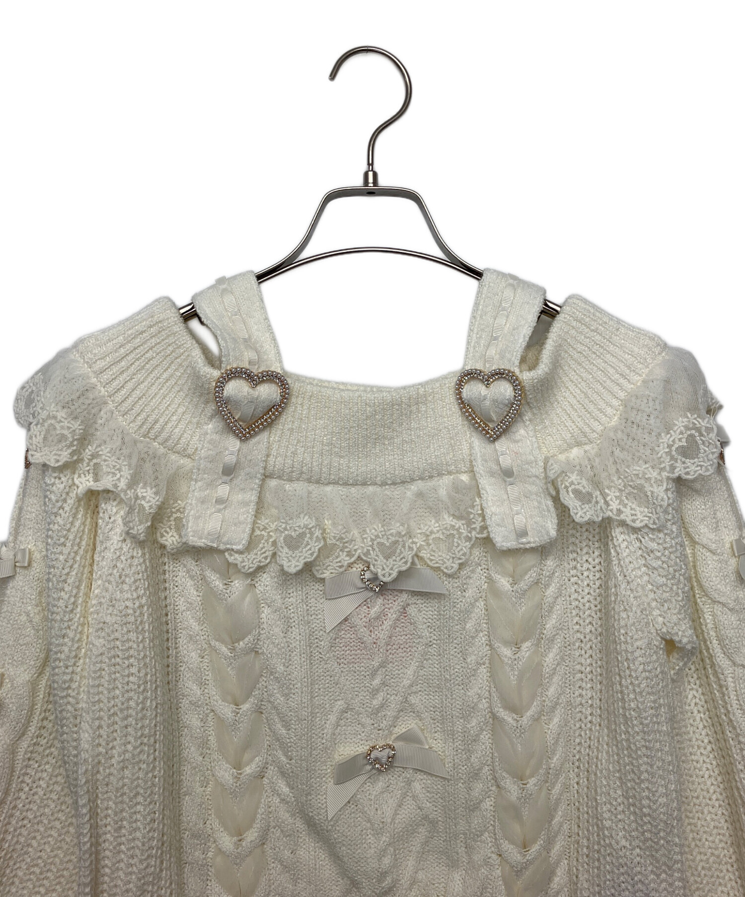 中古・古着通販】LIZ LISA (リズリサ) 厚手ニット ホワイト 未使用品