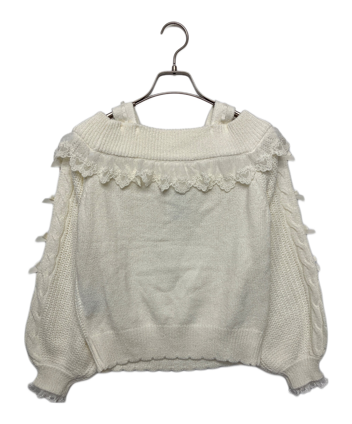 中古・古着通販】LIZ LISA (リズリサ) 厚手ニット ホワイト 未使用品