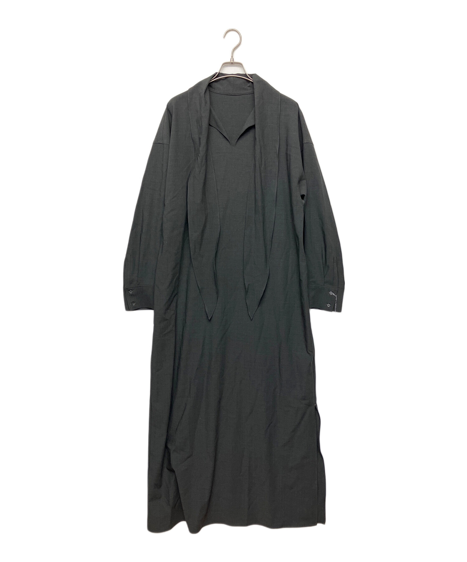 CITYSHOP / CITYSHOP/長袖ワンピース/38/ポリエステル/ブラック/24-040-042-8241-1-0 中古・古着通販】CITYSHOP (シティショップ) 長袖ワンピース グレー