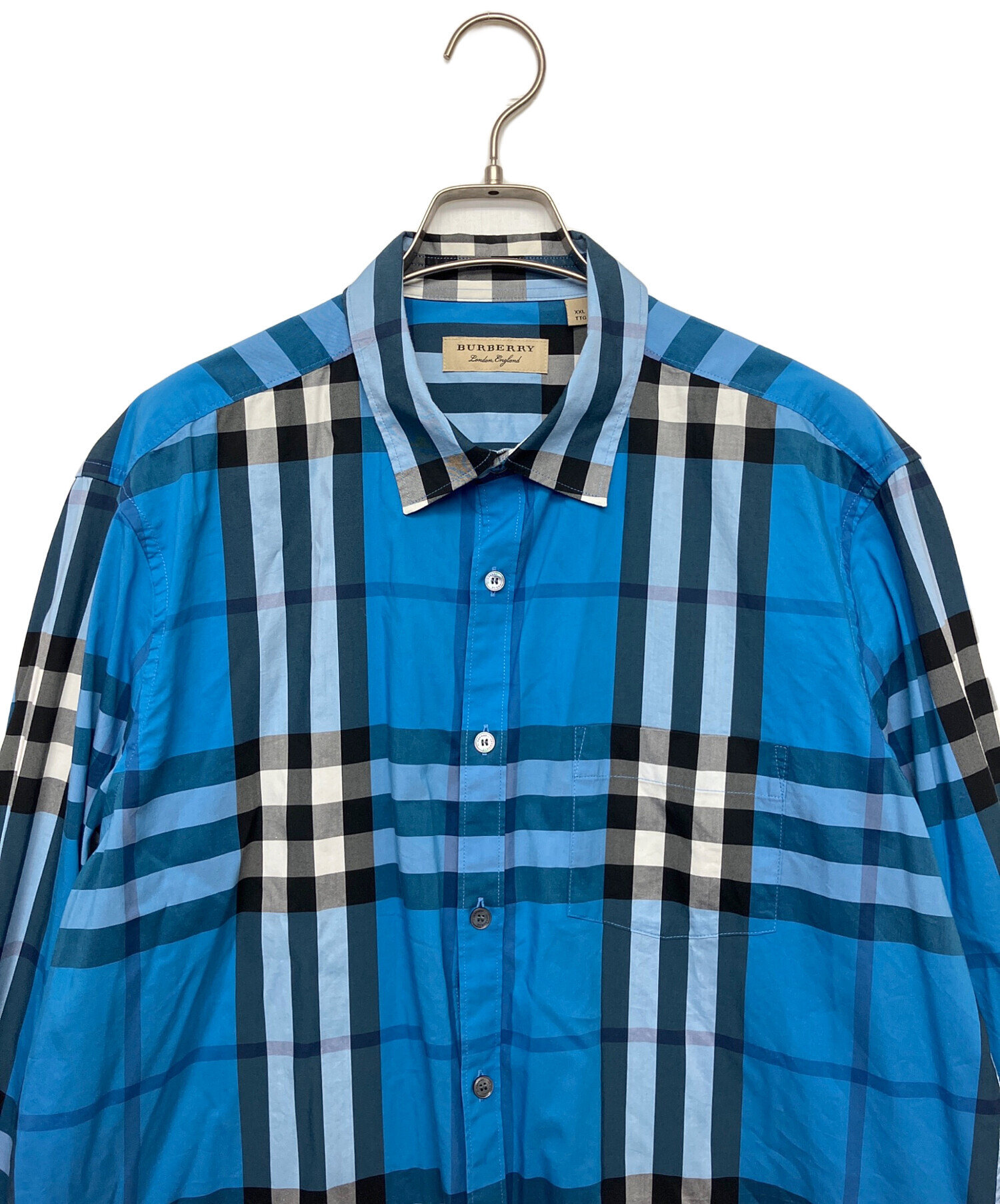 BURBERRY LONDON ノバチェック 長袖シャツ スタンドカラー BURBERRY