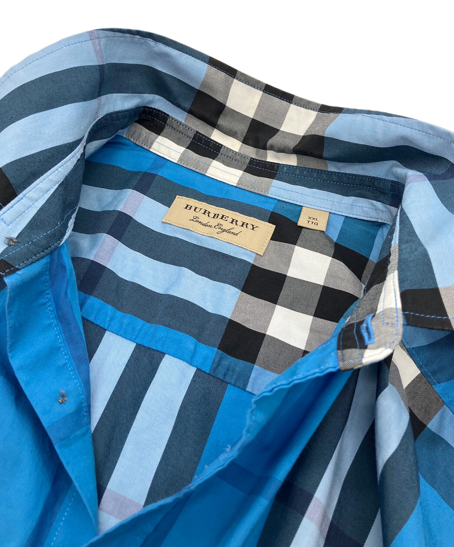 極美品 BURBERRY LONDON ノバチェック シャツ 2XL バーバリー