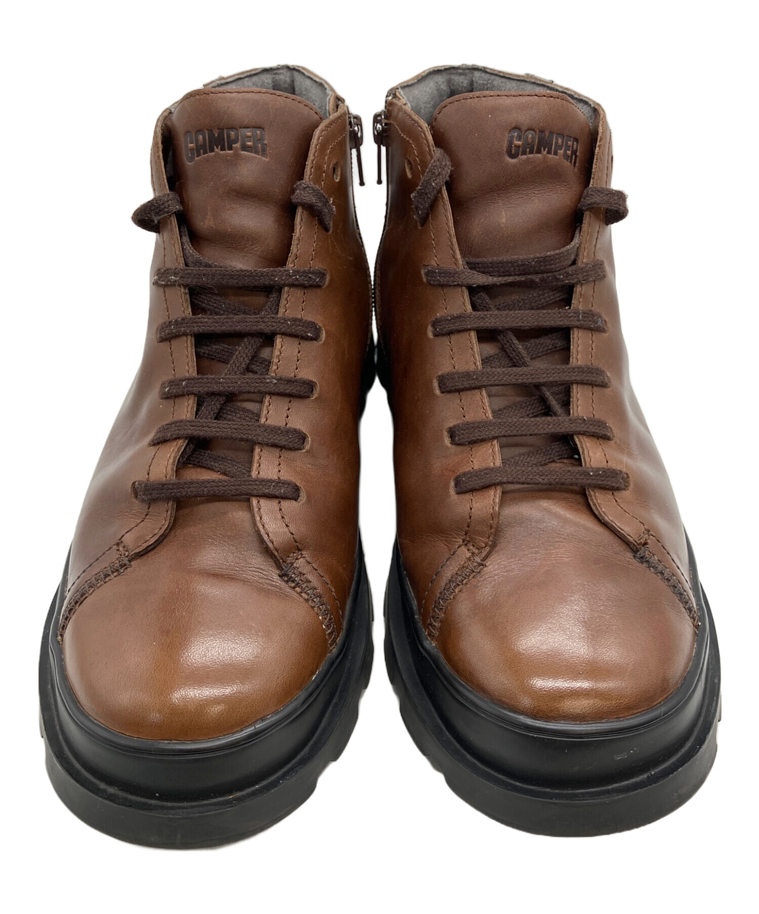 中古・古着通販】CAMPER (カンペール) サイドジップブーツ ブラウン