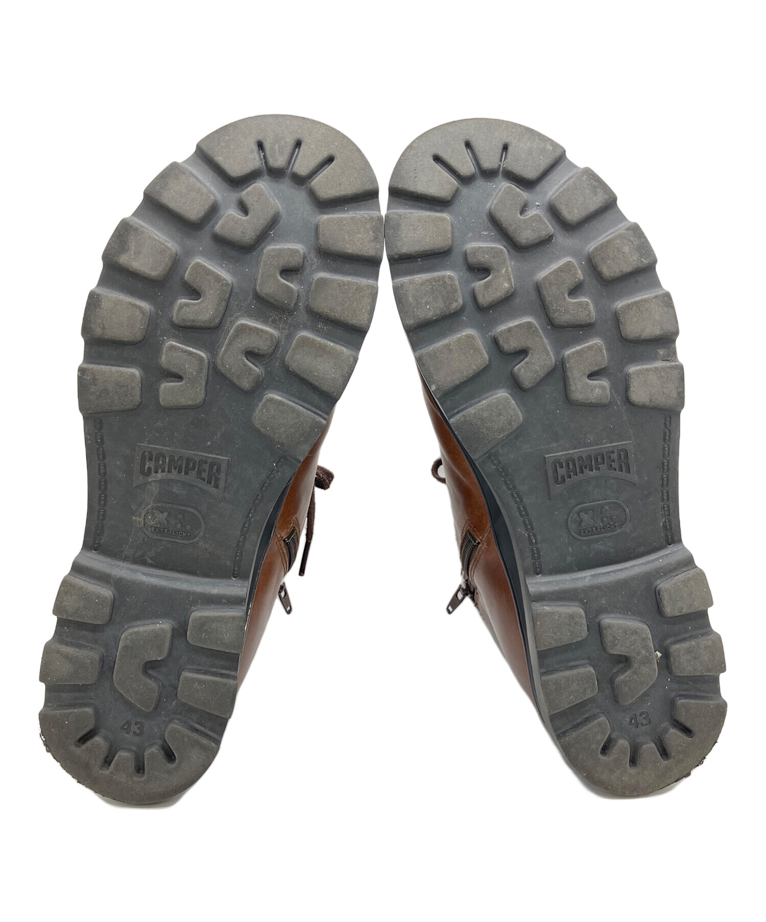 中古・古着通販】CAMPER (カンペール) サイドジップブーツ ブラウン