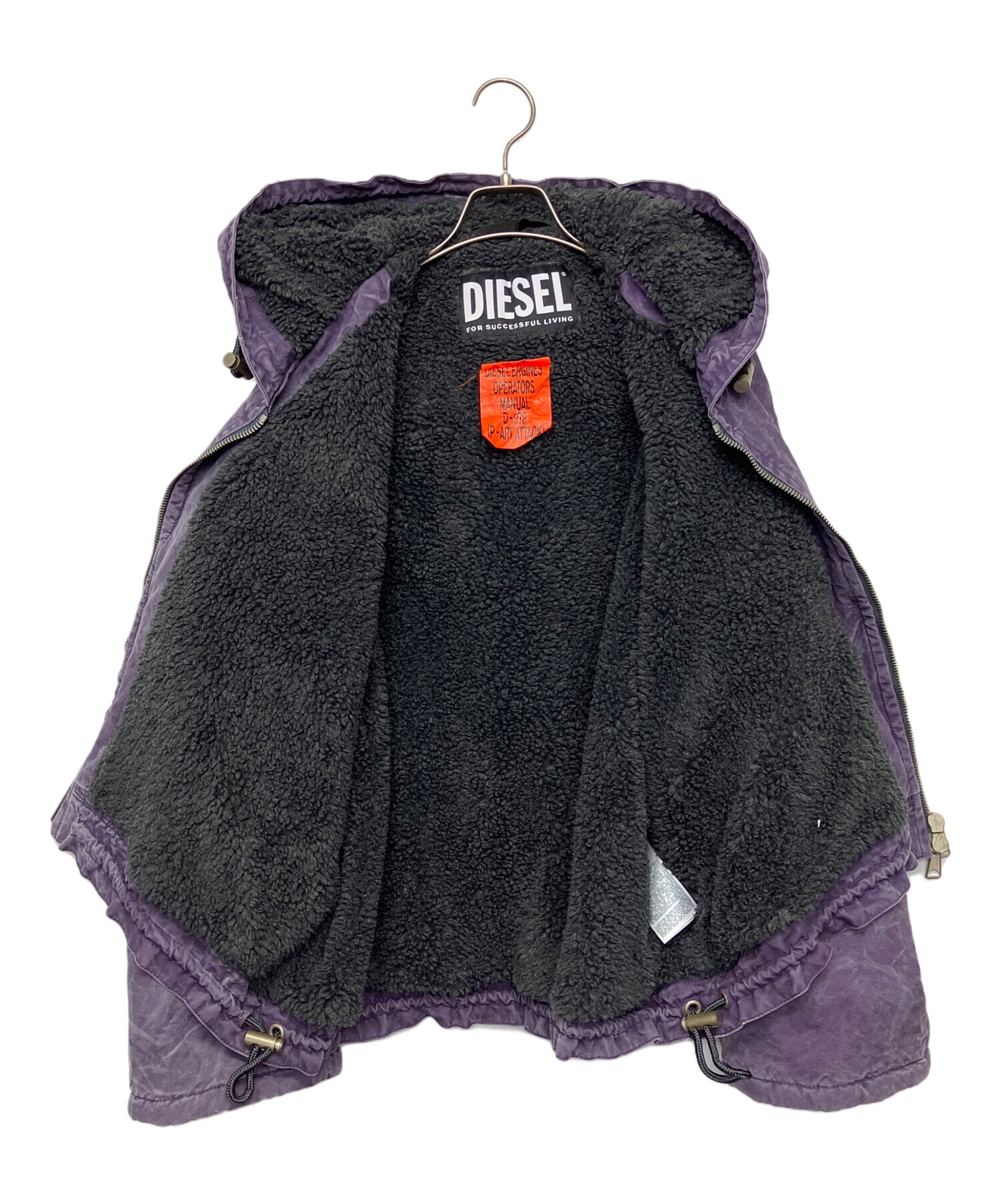 中古・古着通販】DIESEL (ディーゼル) フーデッドジャケット パープル