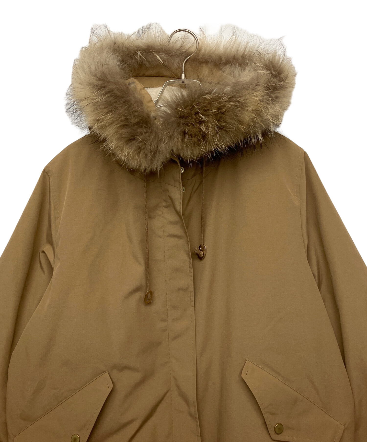【美品】自由区　モッズコート 中古・古着通販】自由区 (ジユウク) モッズコート ベージュ サイズ:40