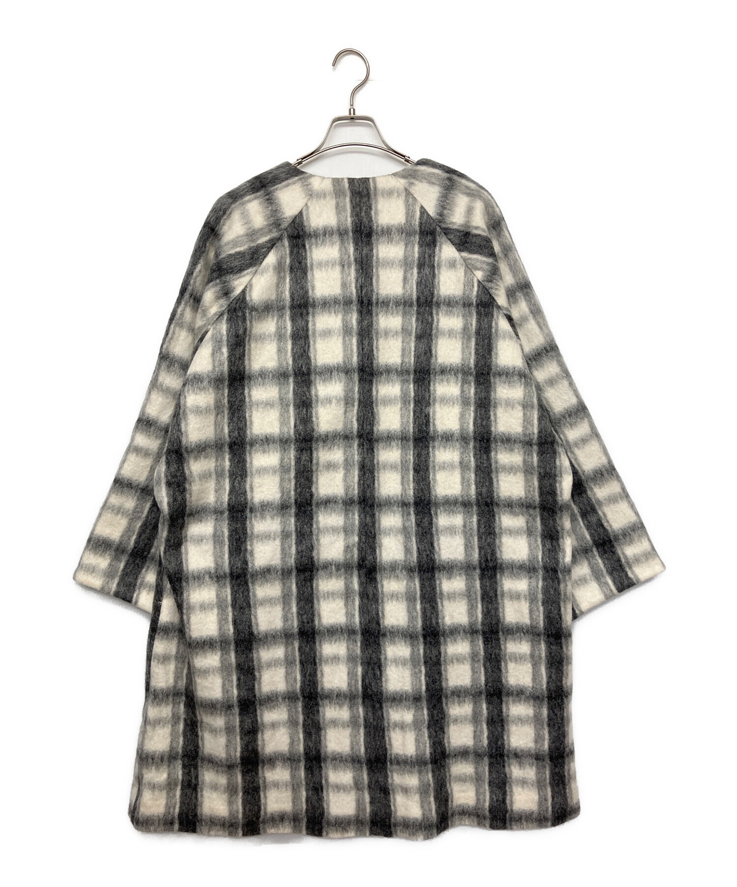 中古・古着通販】DOUX archives (ドゥアルシーヴ) ノーカラーコート