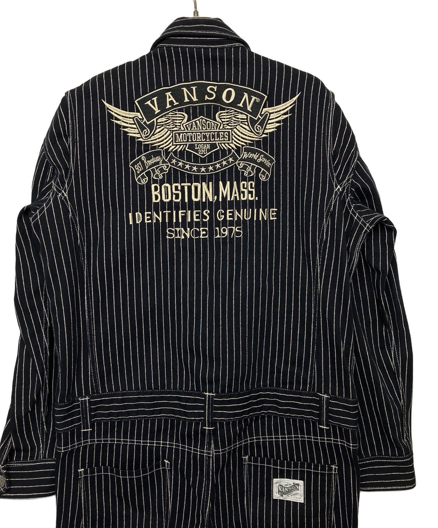 中古・古着通販】VANSON (バンソン) つなぎ ブラック サイズ:XL