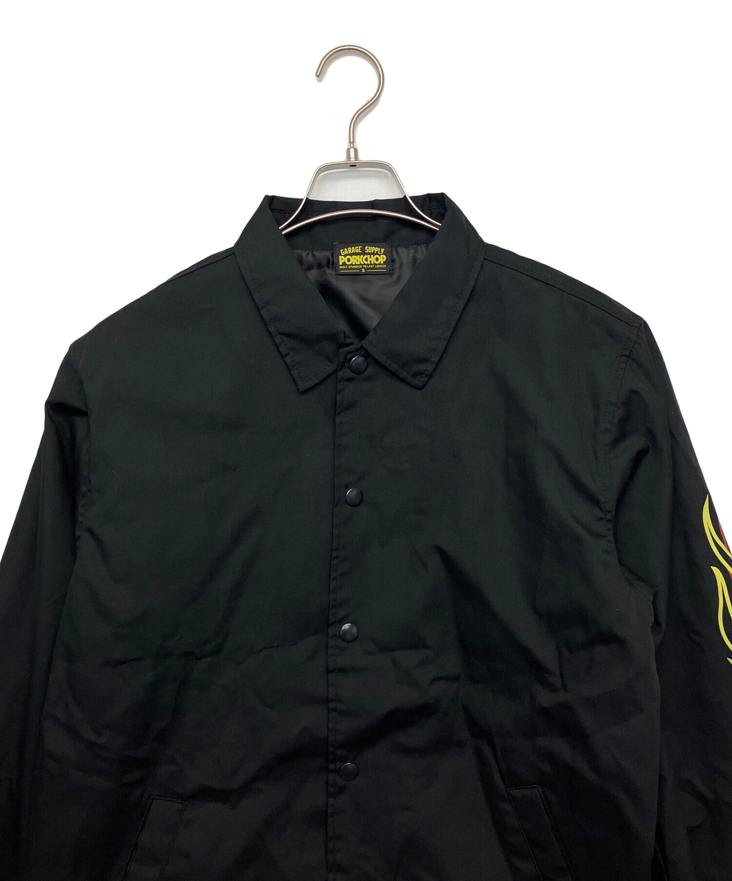 希少　完売品　ポークチョップ　コーチジャケット　ウィングポーク　ブラック　黒　M PORKCHOP GARAGE SUPPLY - BOA COACH JKT (BLACK) / ボアインナー