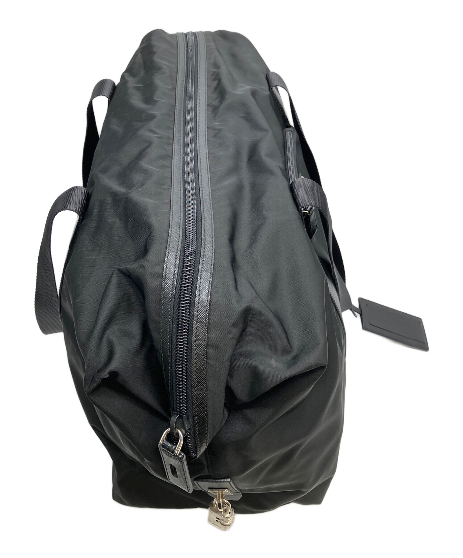 中古/劣化有　PRADA ナイロン ボストンバッグ ブラック【6223e4f3】 中古・古着通販】PRADA (プラダ) ナイロンボストンバッグ ブラック