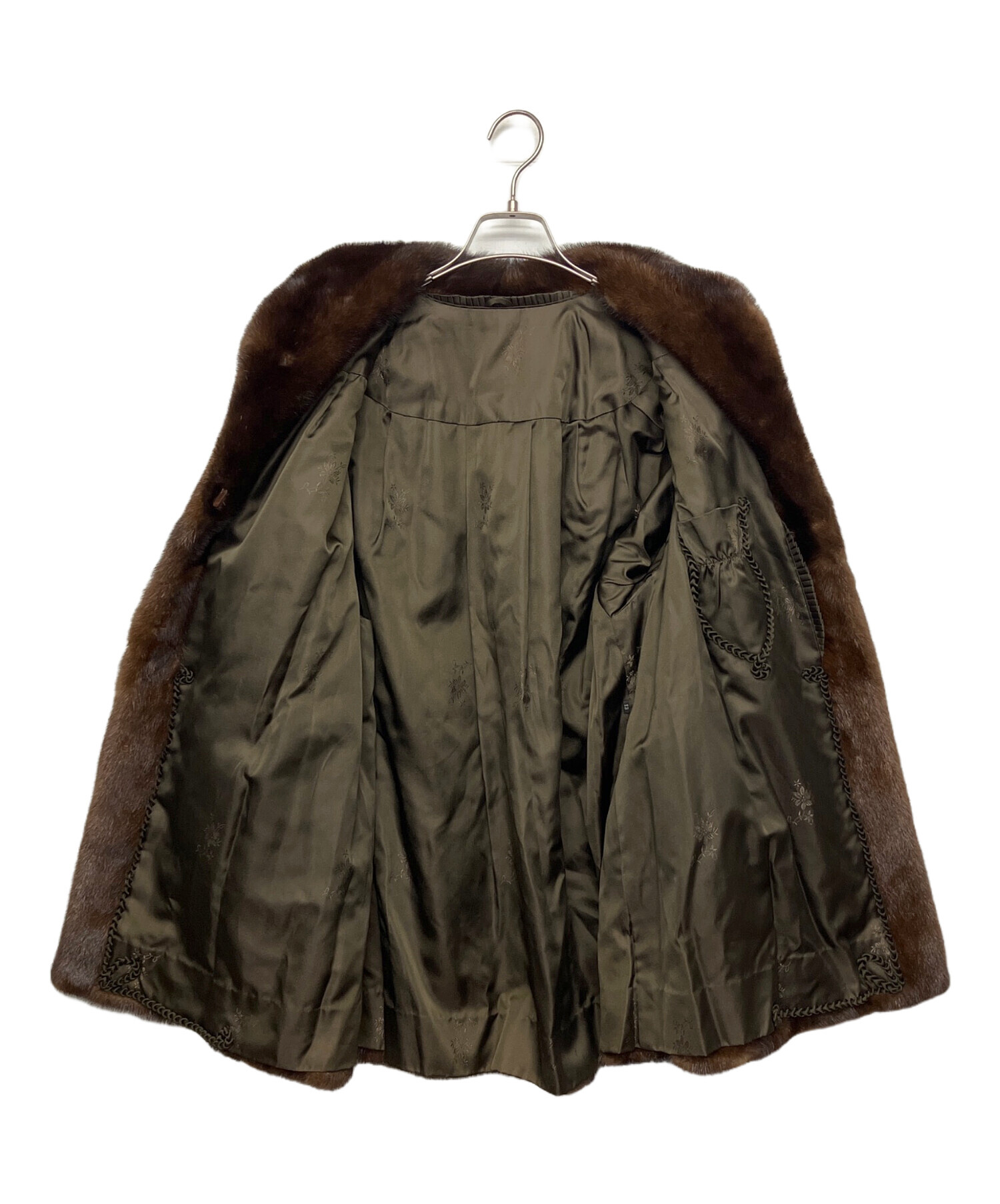 中古・古着通販】不明 (フメイ) ミンクコート ブラウン サイズ:13号