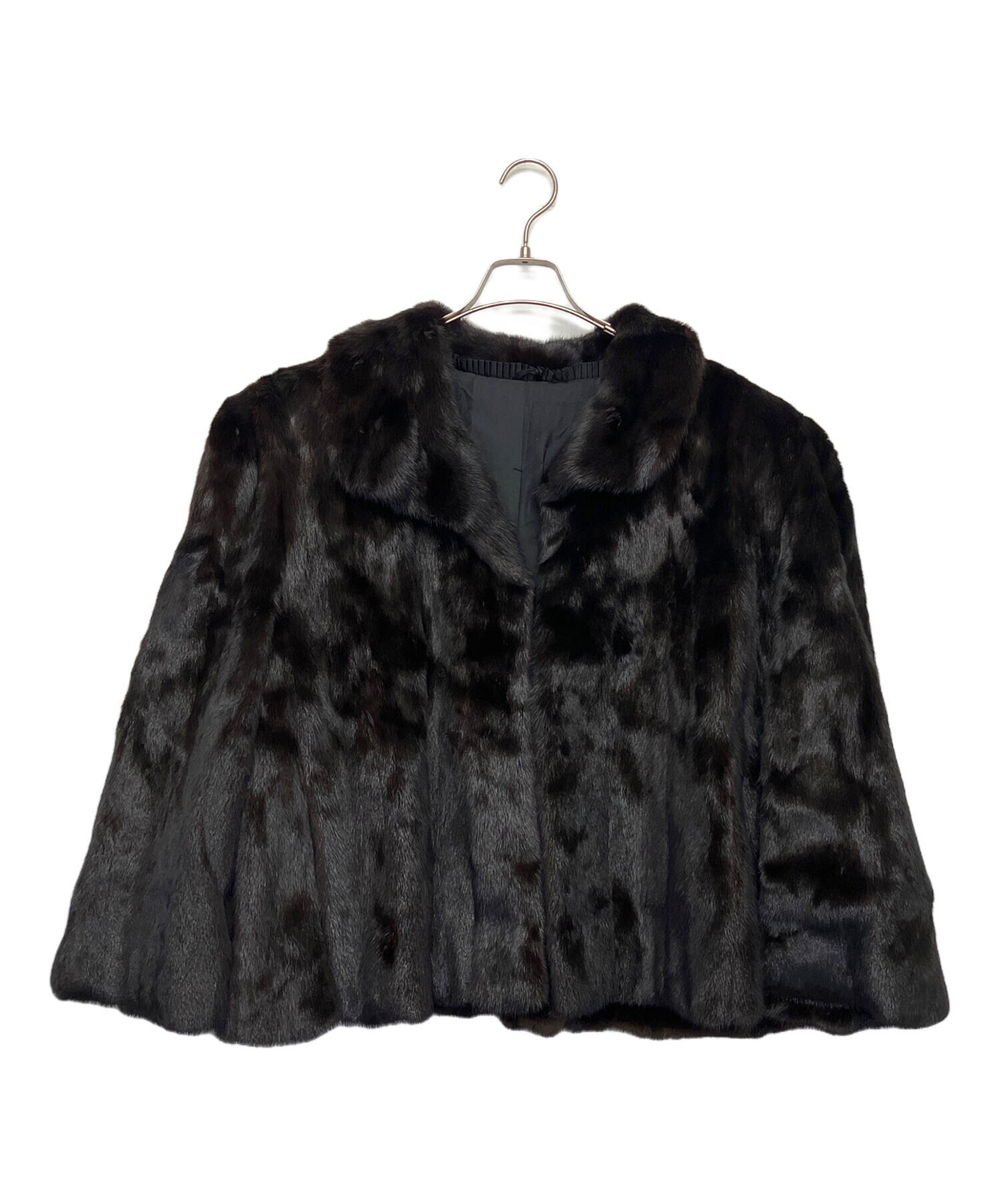 中古・古着通販】不明 (不明) ミンクショートコート ブラック サイズ
