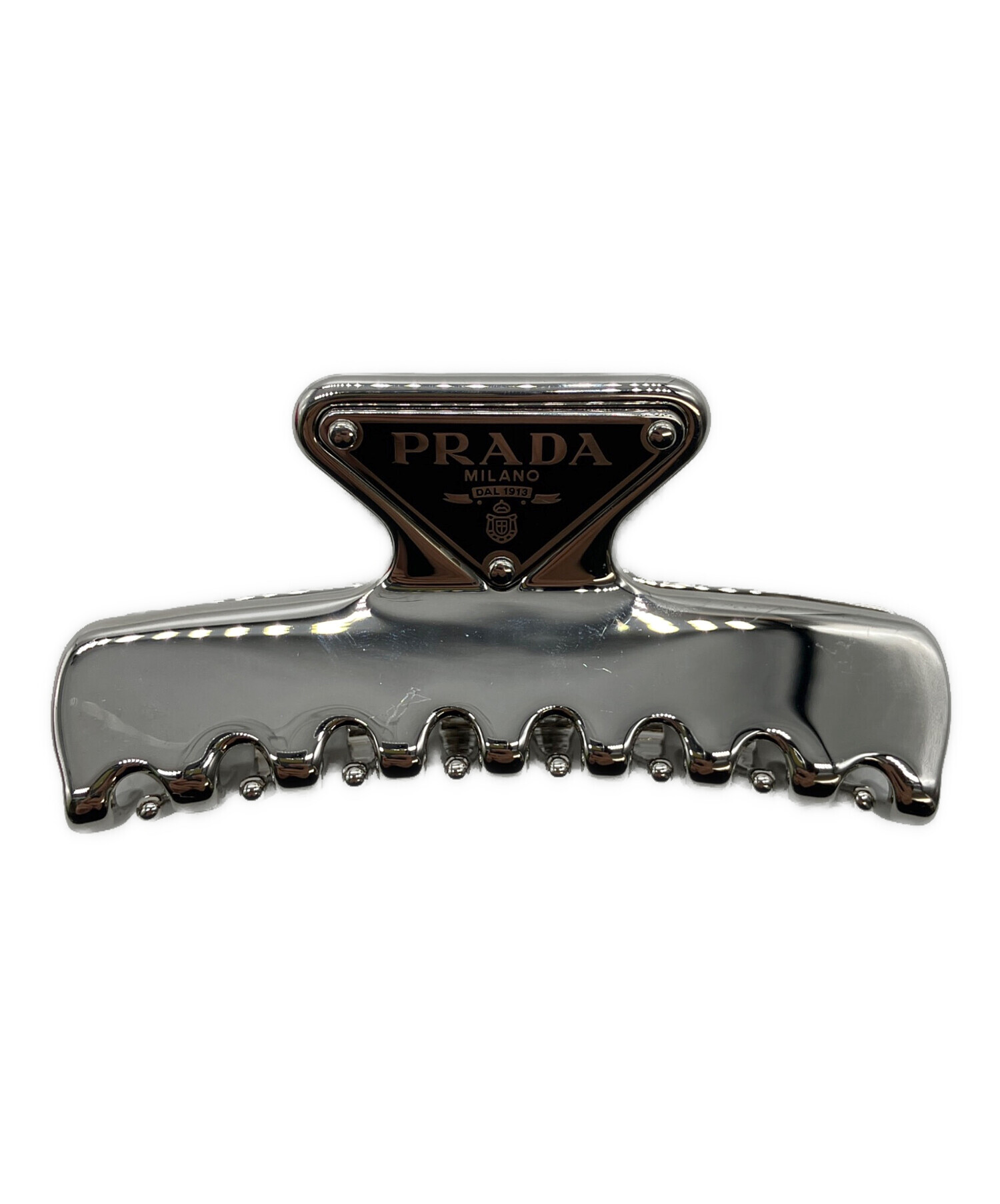 中古・古着通販】PRADA (プラダ) メタルヘアクリップ シルバーカラー