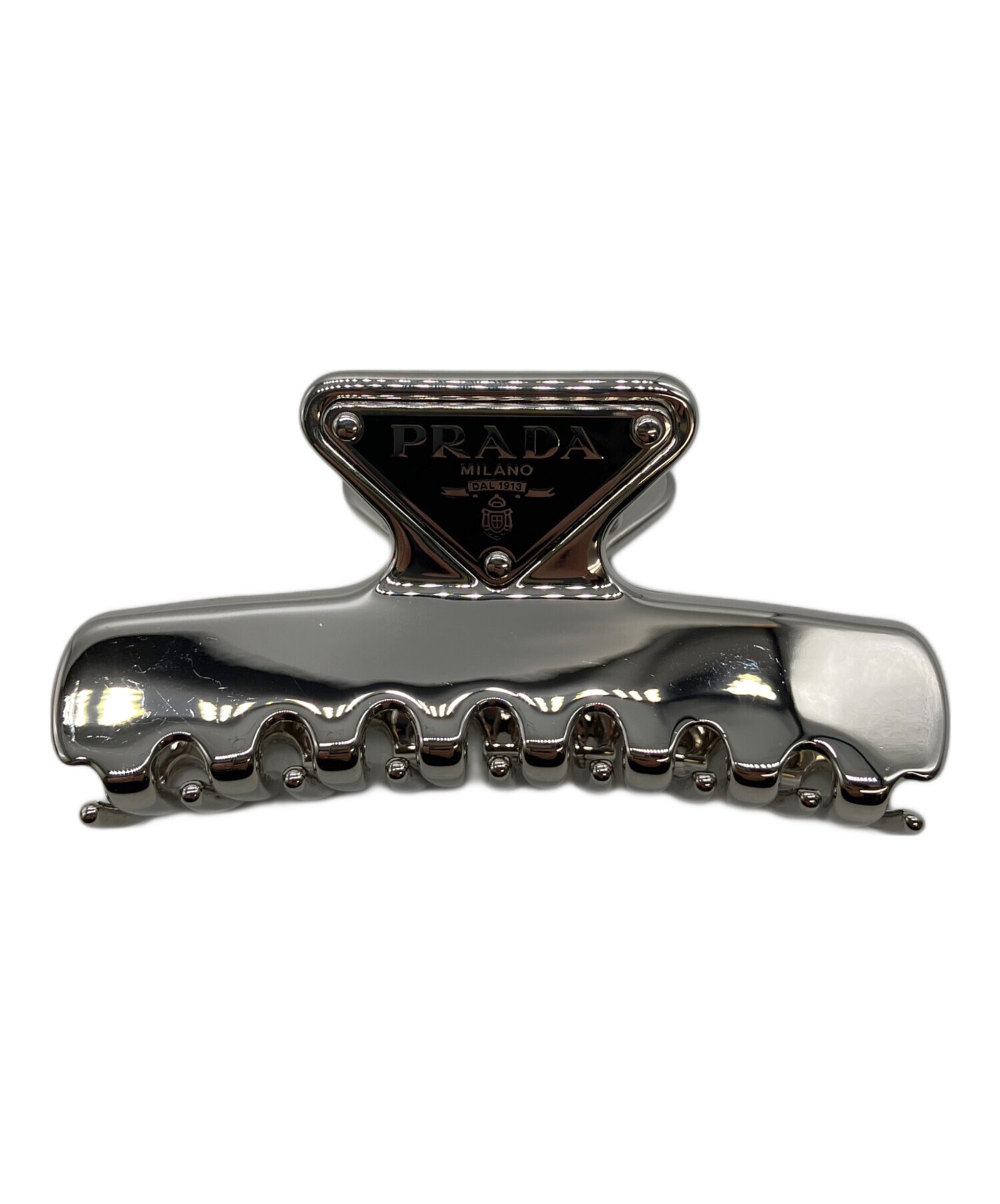 中古・古着通販】PRADA (プラダ) メタルヘアクリップ シルバーカラー