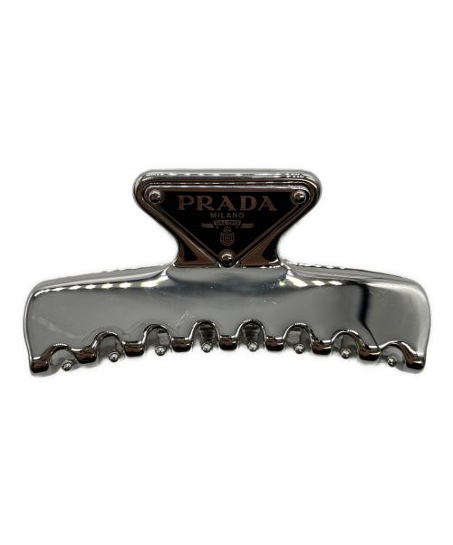 中古・古着通販】PRADA (プラダ) メタルヘアクリップ シルバーカラー