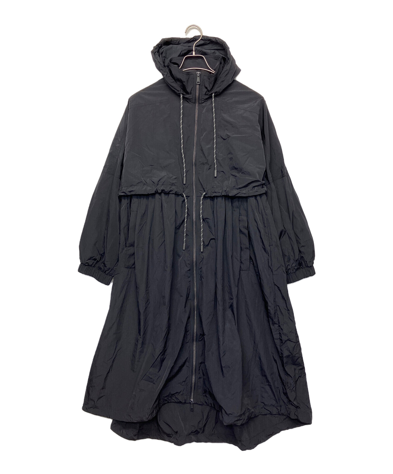 美品✨ MAXMARA ロングコート ナイロン ニット切替え ブラック Mさいず 中古・古着通販】Weekend Max Mara (ウィークエンド マックスマーラ
