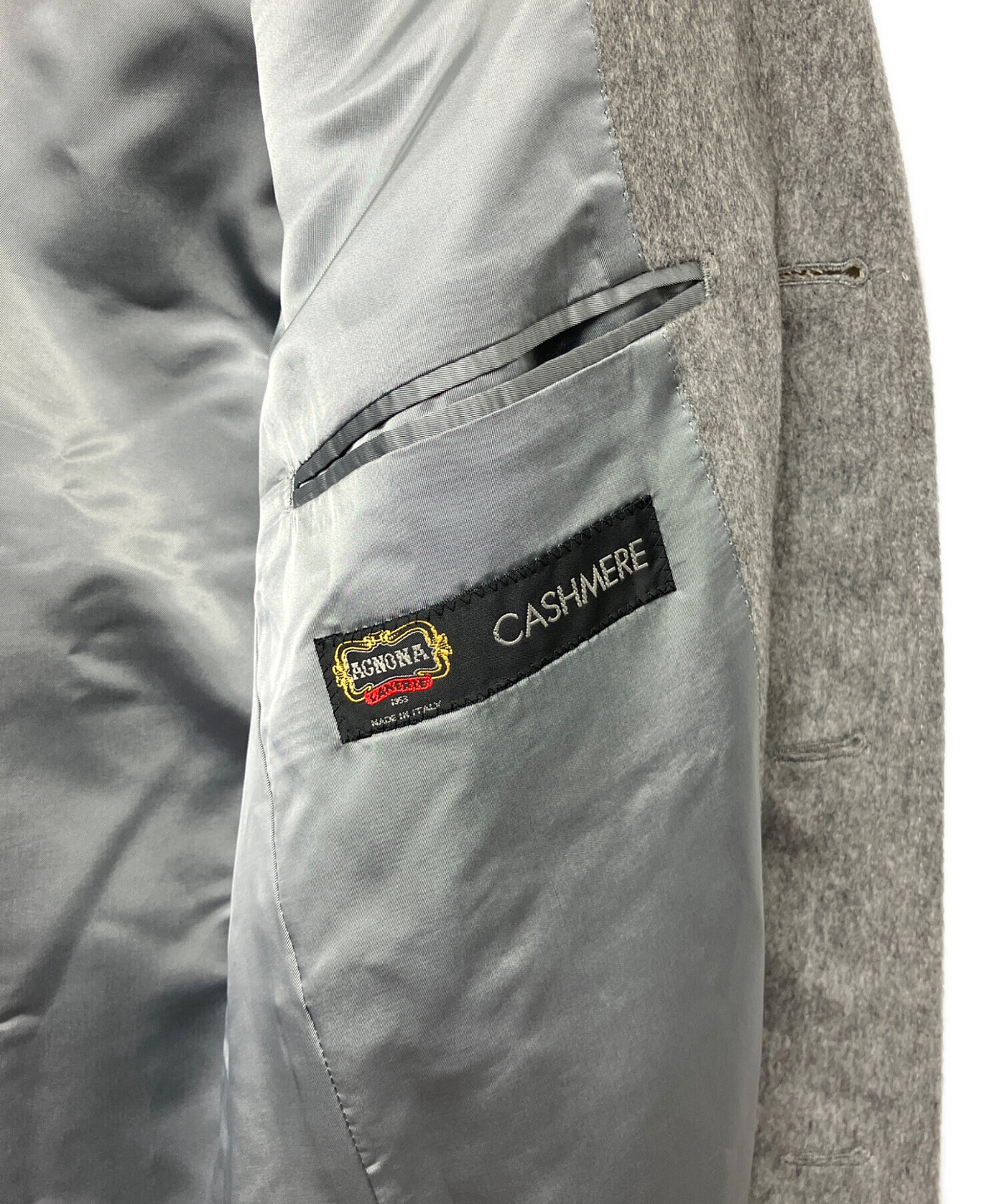 中古・古着通販】Agnona (アニオナ) カシミヤコート グレー サイズ