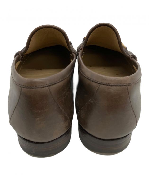 中古・古着通販】GUCCI (グッチ) ビットローファー ブラウン サイズ:7