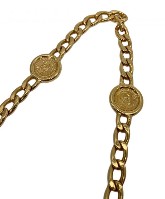 お値下げ❣️CHANEL.シャネル.チェーンベルト.ゴールド 中古・古着通販】CHANEL (シャネル) チェーンベルト ゴールドカラー