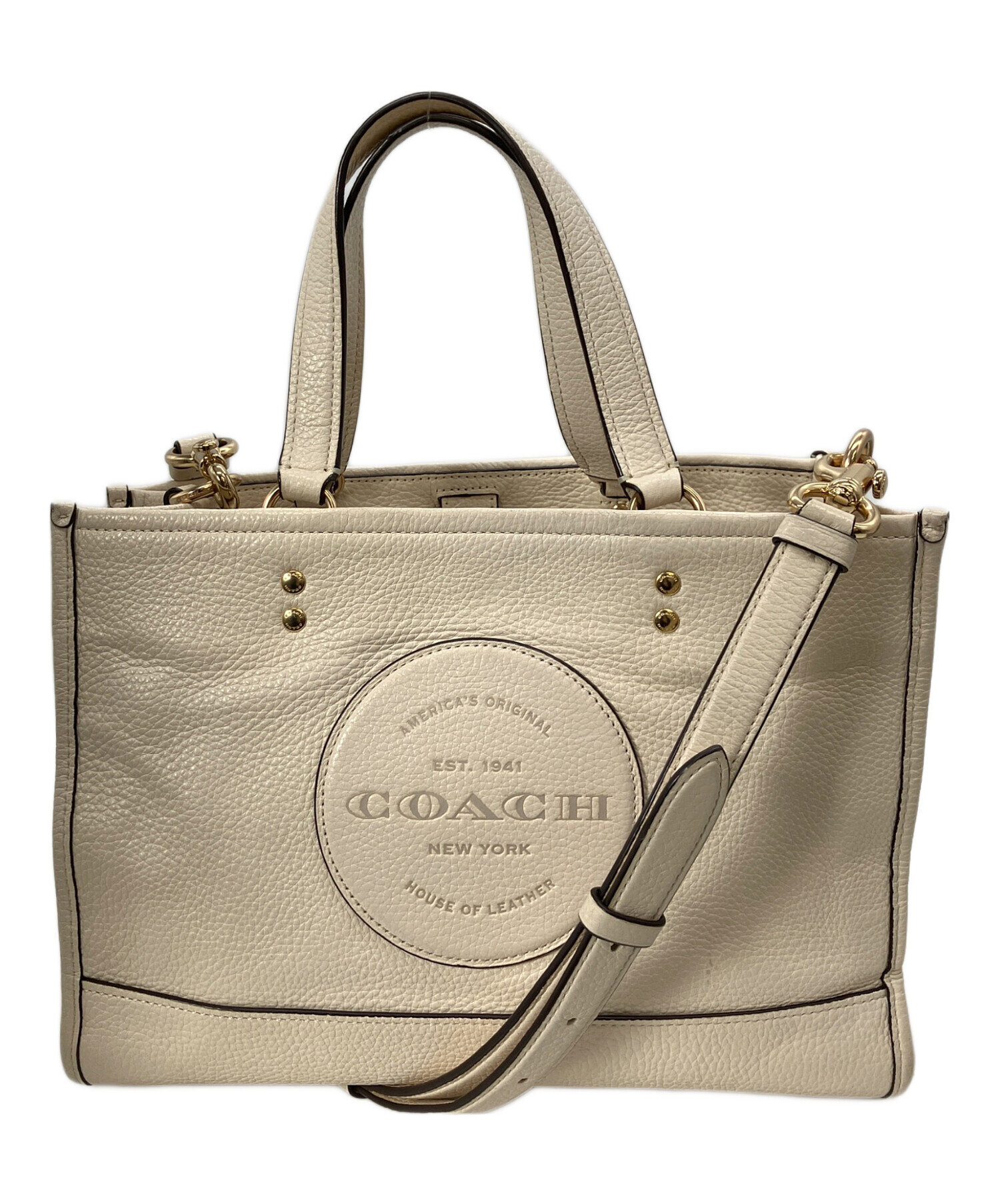 中古・古着通販】COACH (コーチ) 2WAYショルダーバッグ アイボリー 
