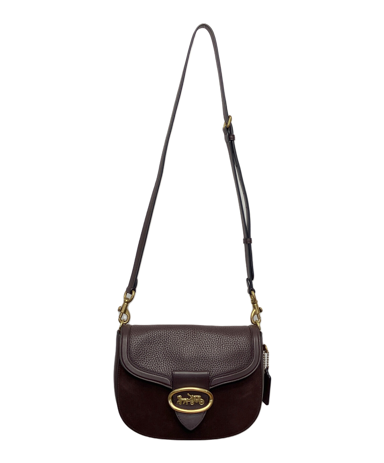 中古・古着通販】COACH (コーチ) ショルダーバッグ ワインレッド 