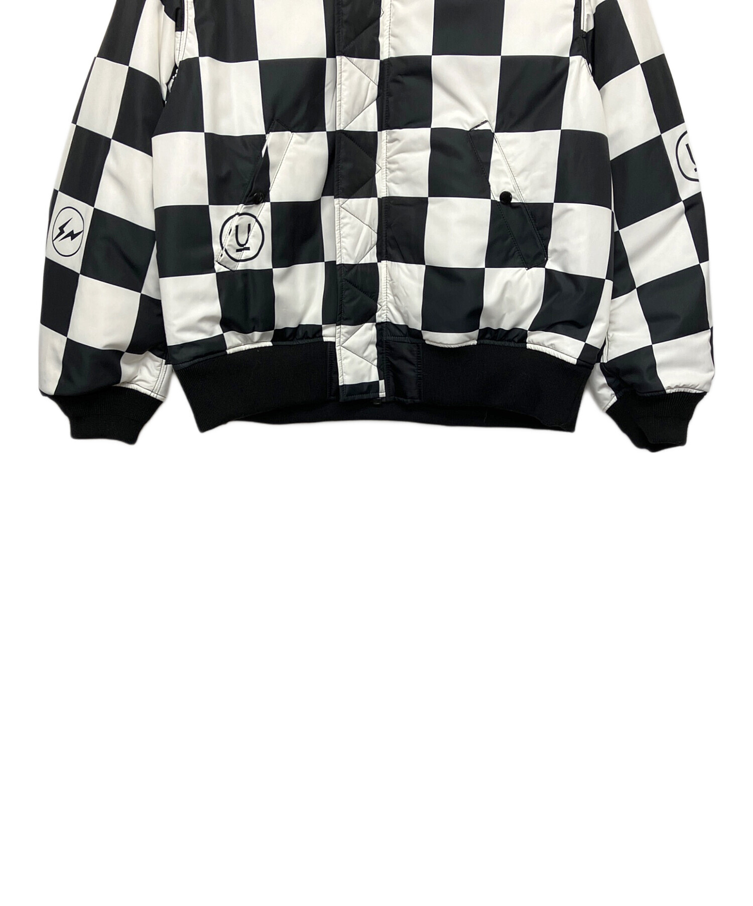 UNDERCOVER & FRGMT チェック柄 ジャケット 中古・古着通販】UNDERCOVER (アンダーカバー) FRGMENT リバースMA-1