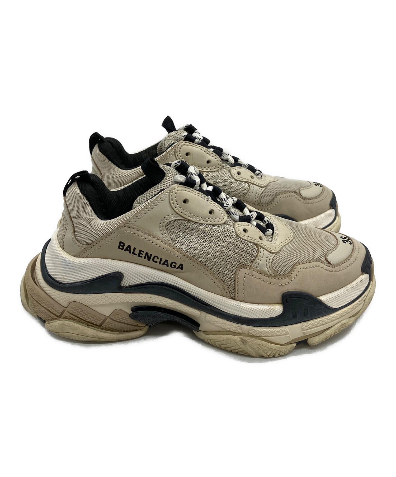 中古・古着通販】BALENCIAGA (バレンシアガ) 厚底スニーカー ベージュ