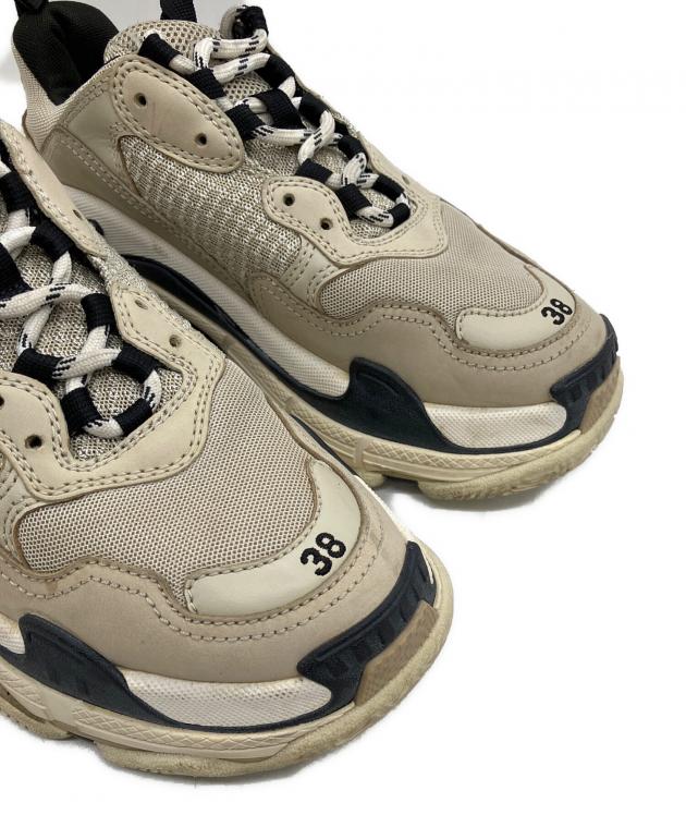 BALENCIAGA ベージュ スニーカー 中古・古着通販】BALENCIAGA (バレンシアガ) 厚底スニーカー ベージュ