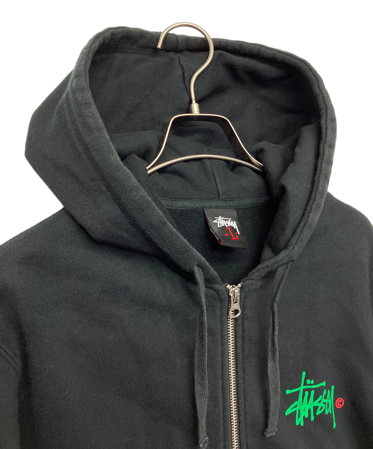 中古・古着通販】stussy (ステューシー) ジップパーカー ブラック 