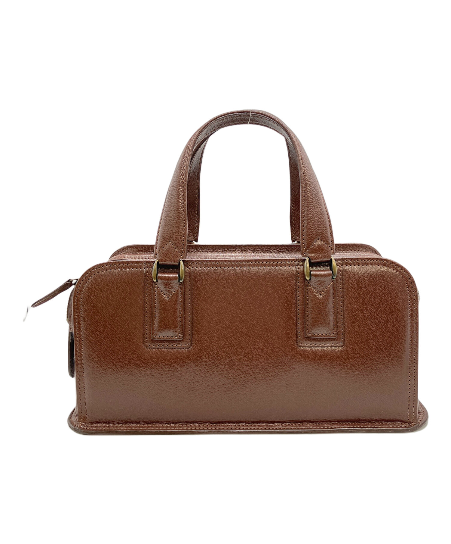 土屋鞄 ミニボストンバッグ ダークブラウン 中古・古着通販】土屋鞄 (ツチヤカバン) ミニボストンバッグ ブラウン