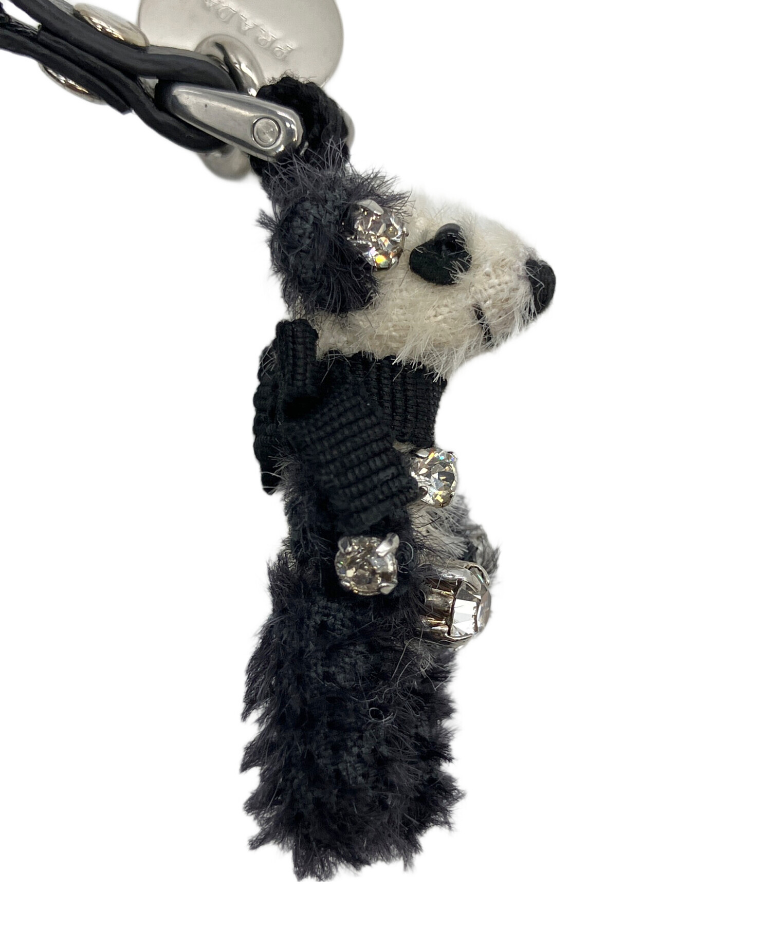 中古・古着通販】PRADA (プラダ) ストラップ パンダ ブラック×ホワイト