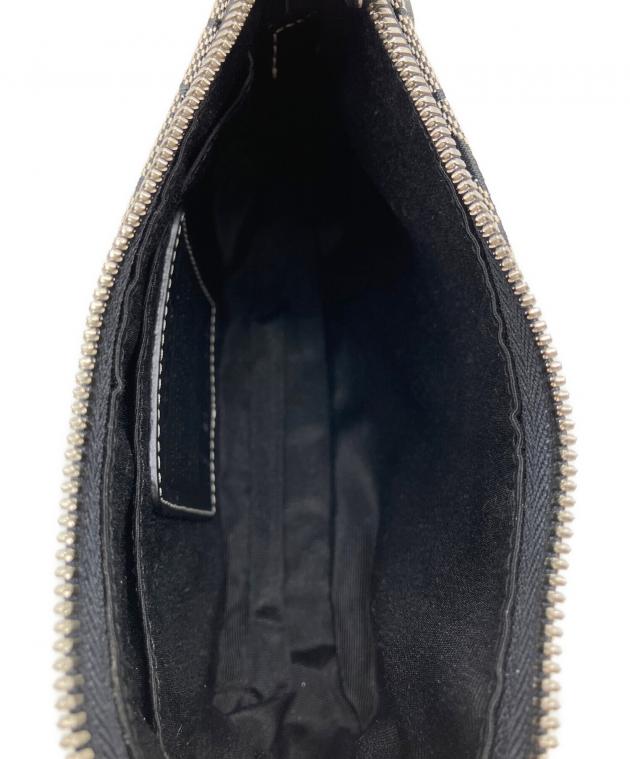 中古・古着通販】COACH (コーチ) アクセサリーポーチ ブラック×グレー