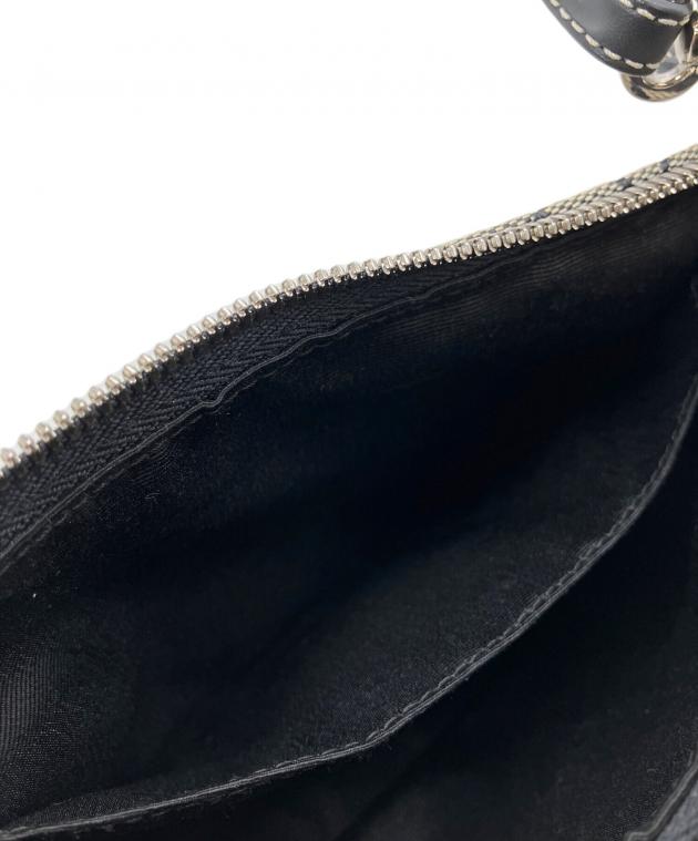 中古・古着通販】COACH (コーチ) アクセサリーポーチ ブラック×グレー