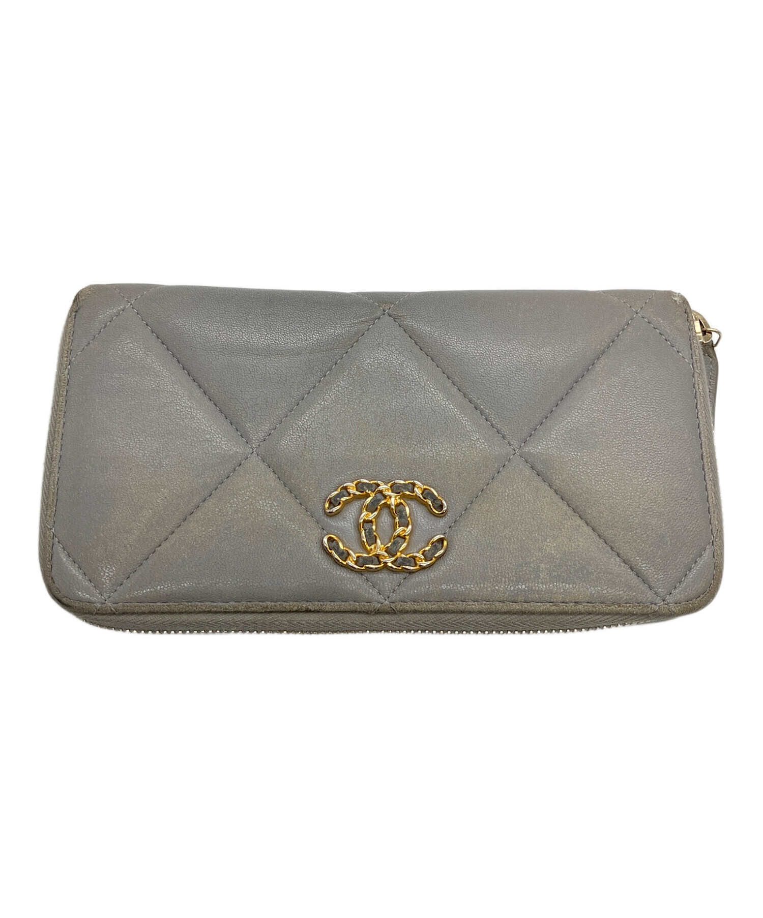 中古・古着通販】CHANEL (シャネル) 長財布 ライトグレー｜ブランド