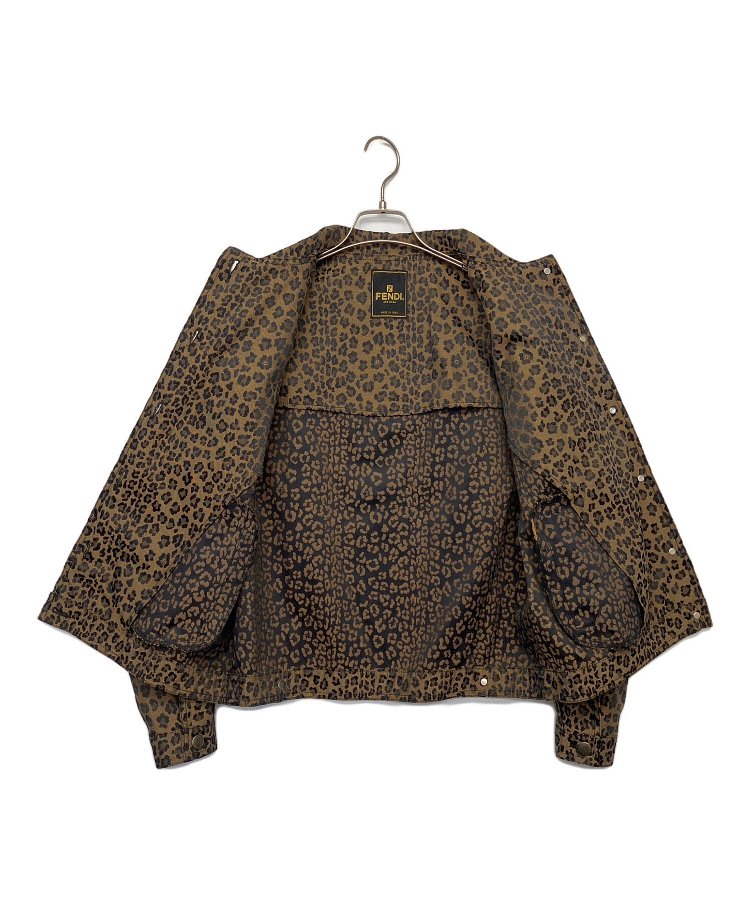 中古・古着通販】FENDI (フェンディ) レオパード柄ジャケット ブラウン
